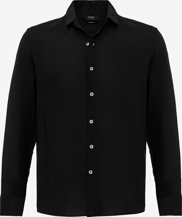 juoda Antioch Standartinis modelis Marškiniai: priekis