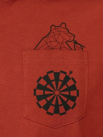 FORSBERG Shirt 'Taschenbär T-Shirt Darts' in Rot