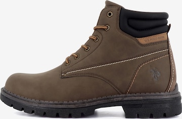 Boots stringati 'Ohio' di US POLO ASSN. in marrone: frontale
