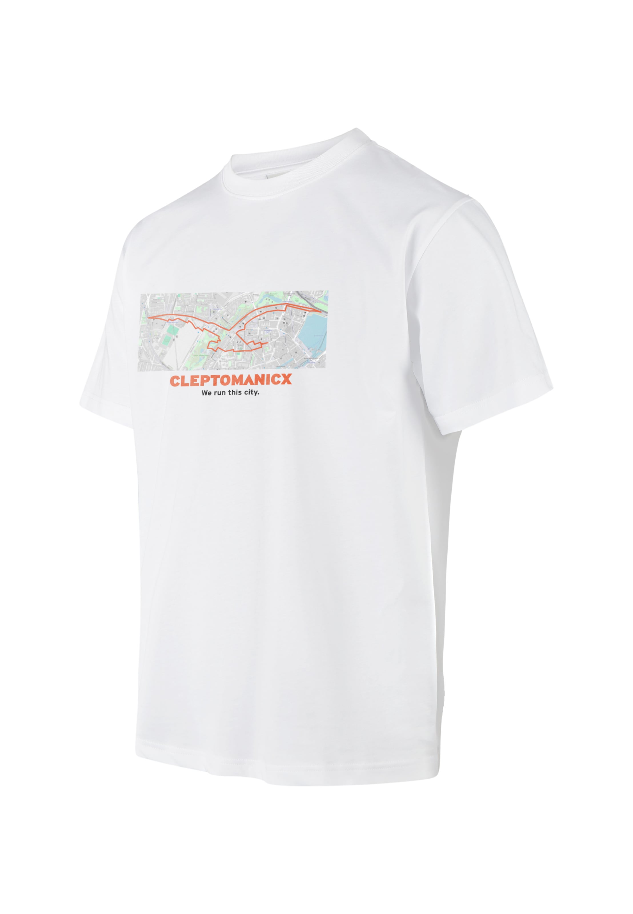 Cleptomanicx Shirt 'We run this' in White