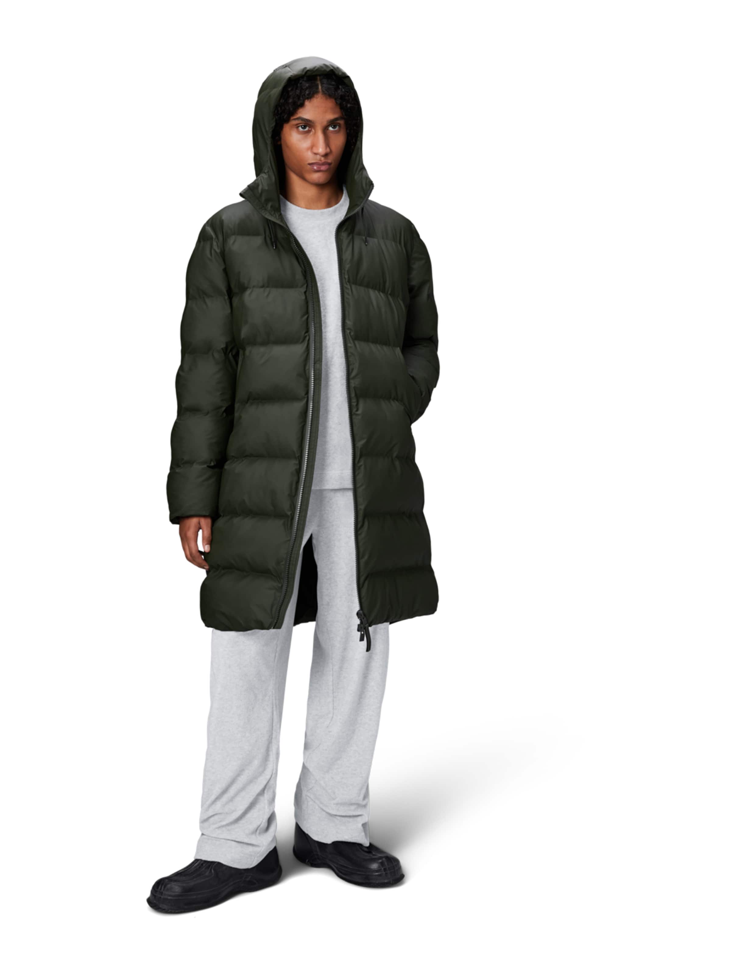 RAINS Zimní kabát 'Alta' – zelená