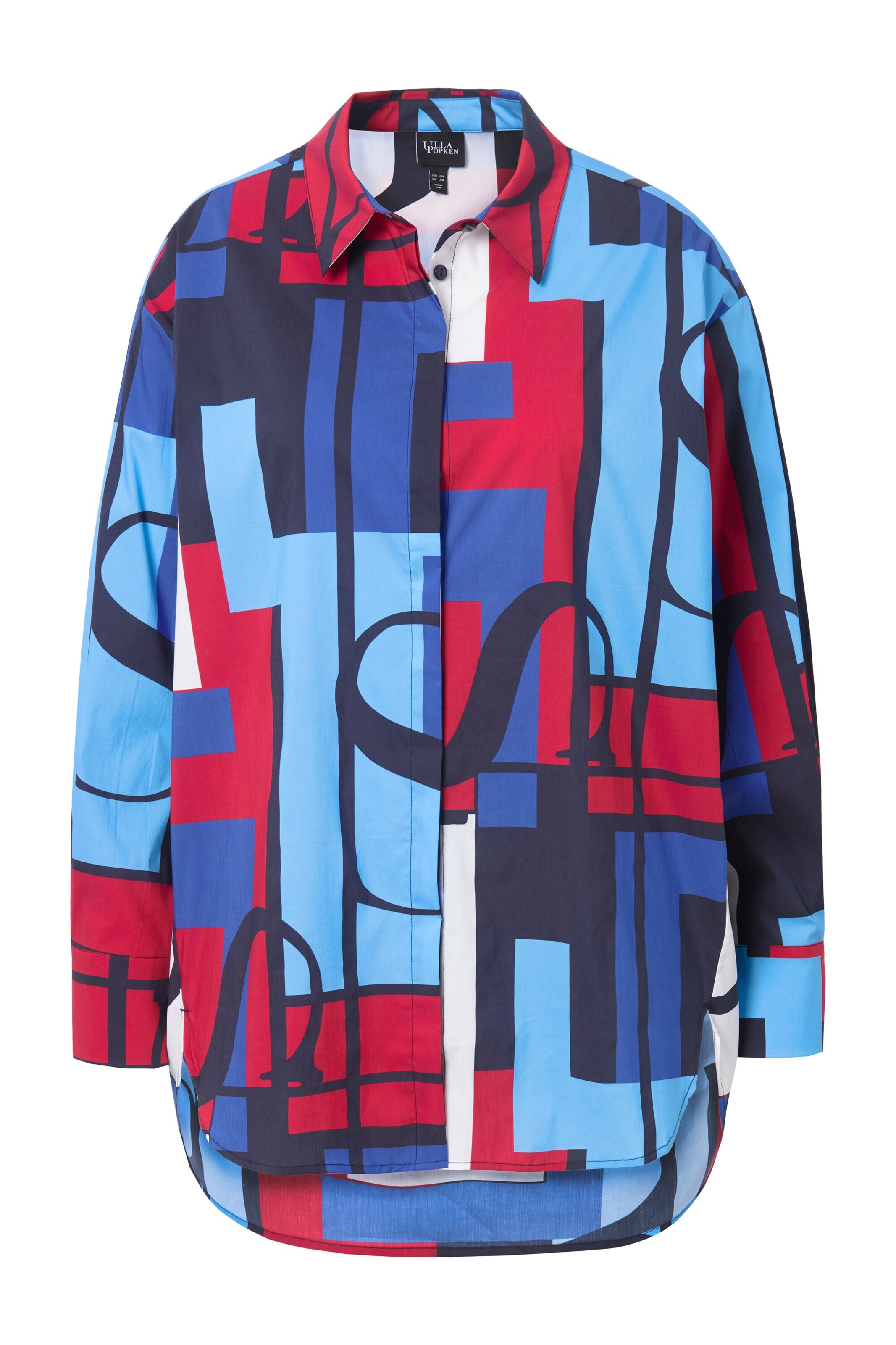 Ulla Popken Blouse in Blauw: voorkant