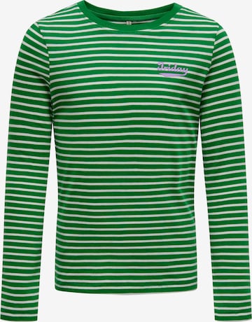 KIDS ONLY Μπλουζάκι 'Weekday' σε πράσινο: μπροστά