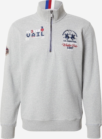 Felpa di La Martina in grigio: frontale