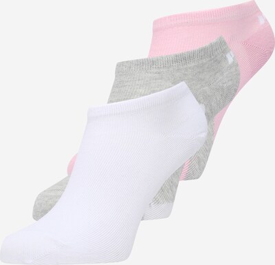 PUMA Chaussettes de sport en gris chiné / rose clair / blanc, Vue avec produit