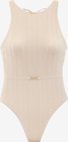 Copenhagen StudiosBustier Jednodijelni kupaći kostim - bež boja: prednji dio