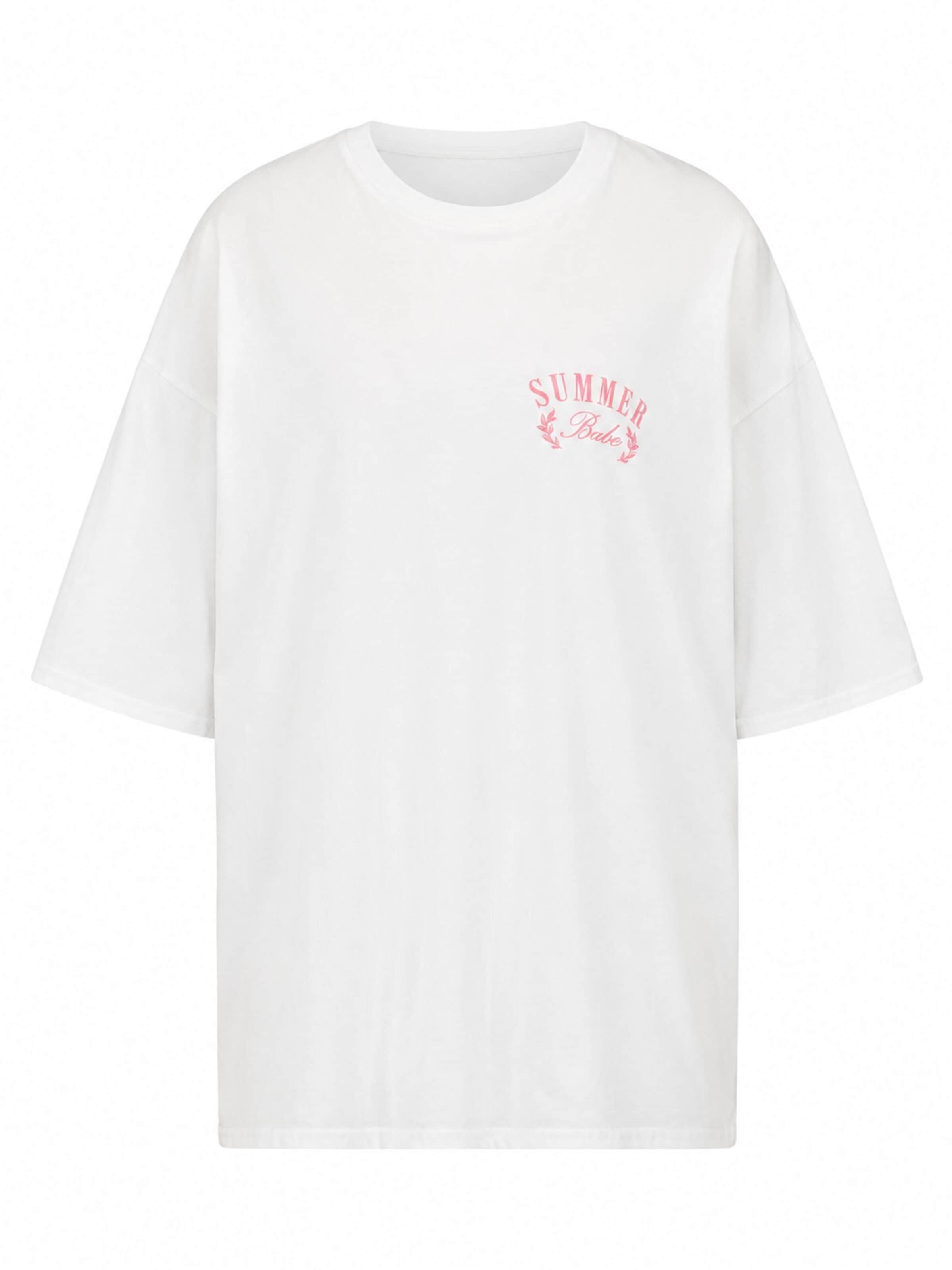 Worldclassca Oversized Shirt ''Summer Babe'' in White: front