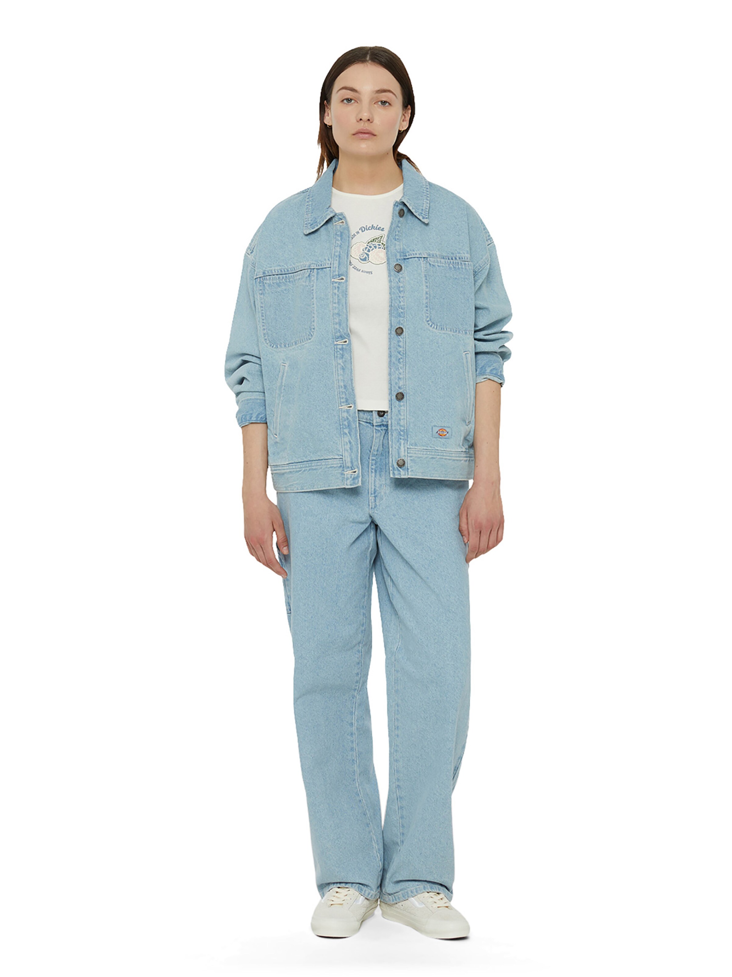 DICKIES Тениска 'ALTOONA' в бяло