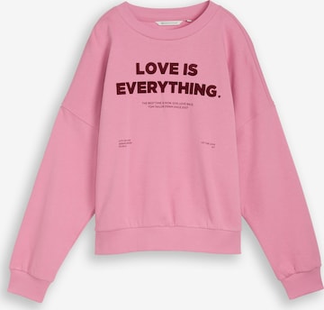 TOM TAILOR DENIM Sweatshirt in Pink: front