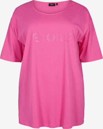 Maglietta 'Cleo' di Zizzi in rosa: frontale