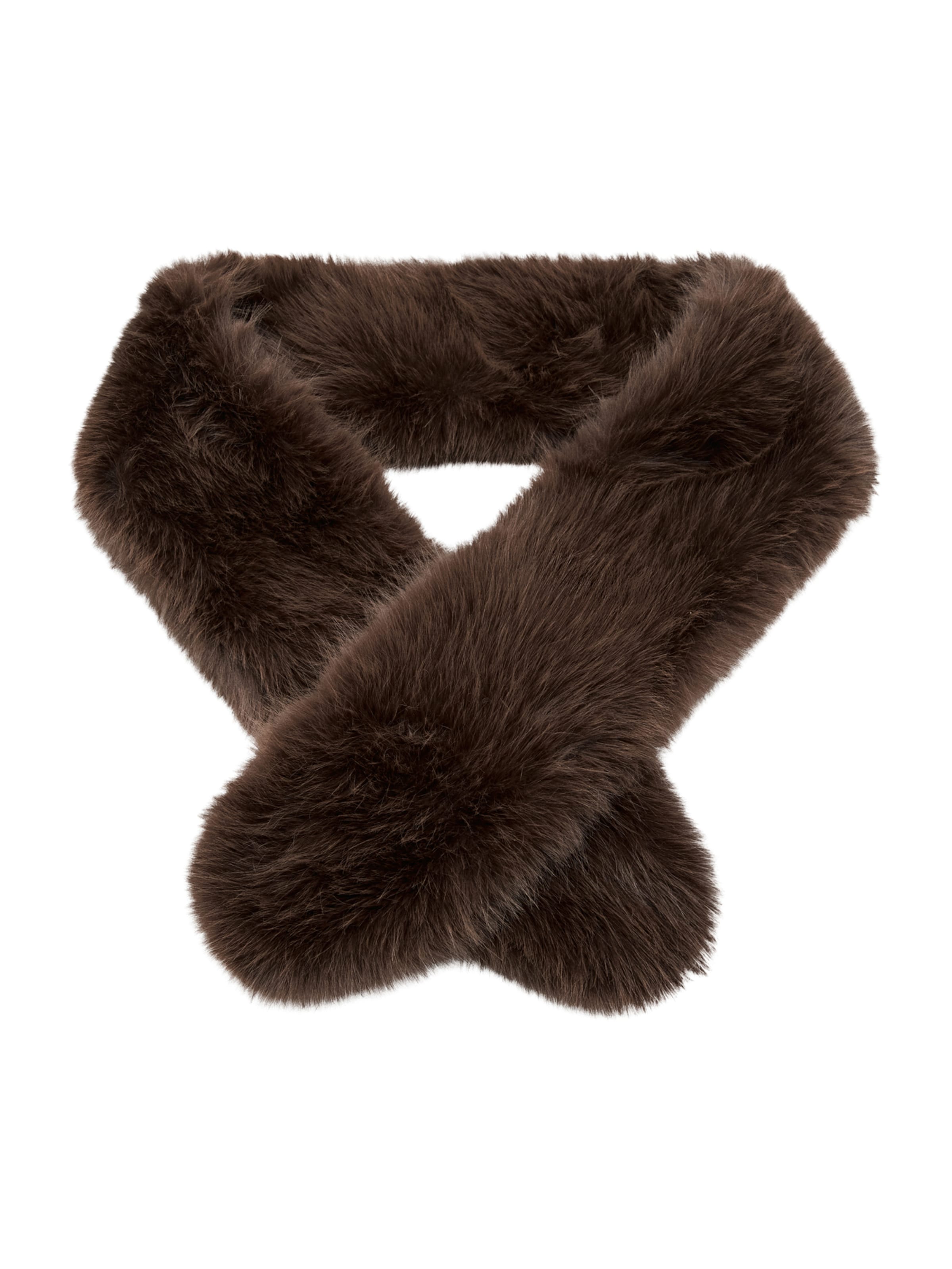 MANGO Šála 'FLUFY' – hnědá: přední strana