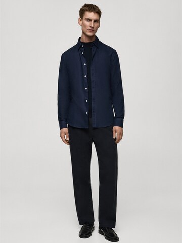 MANGO MAN Regular fit Overhemd in Blauw