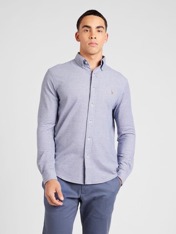 Coupe regular Chemise Polo Ralph Lauren en bleu : devant