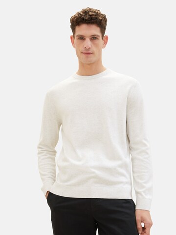 TOM TAILOR Pullover i hvid