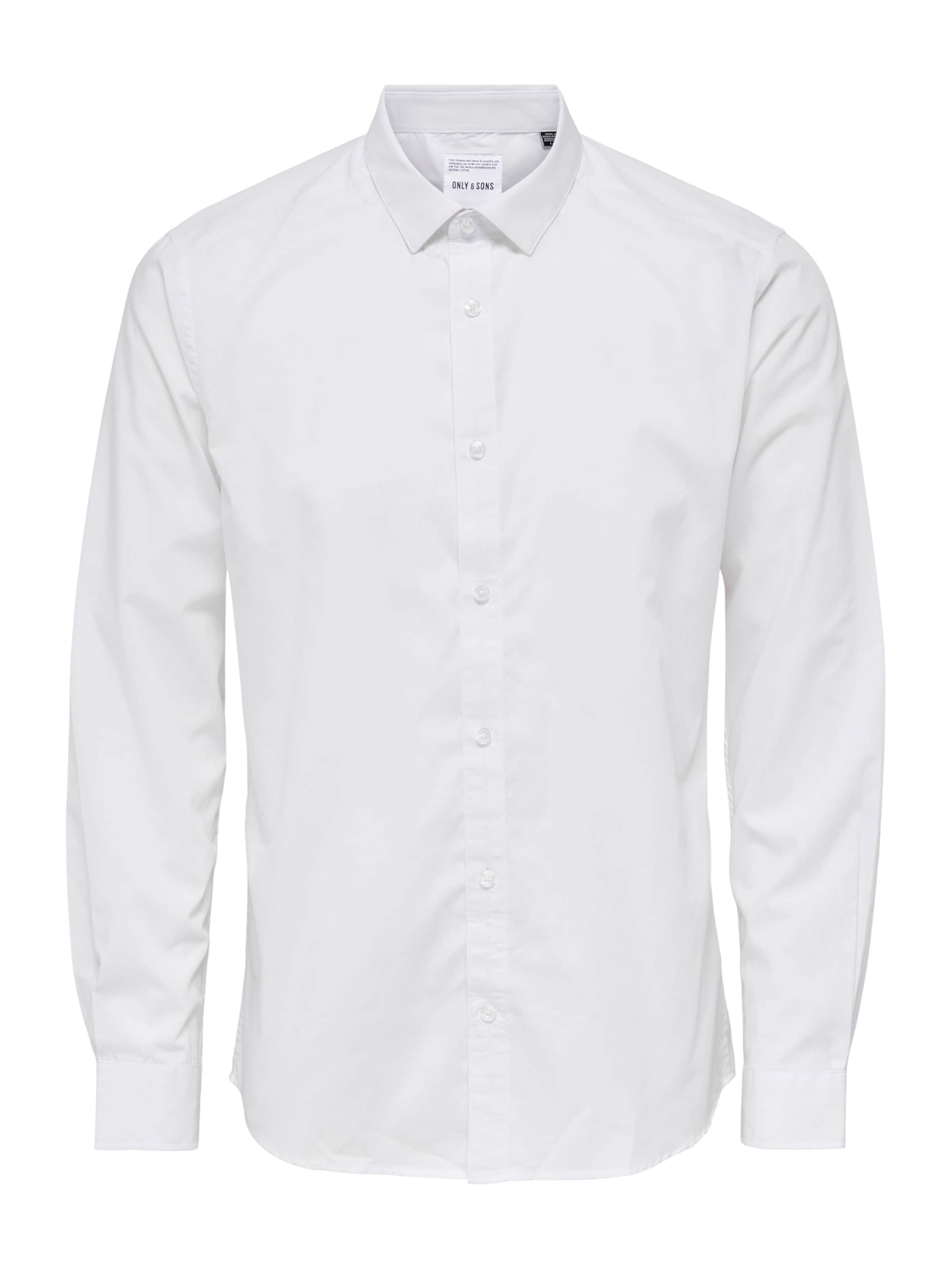 Only & Sons Slim fit Button Up Shirt 'ONSSANE' in White: front