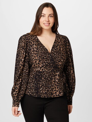 Vero Moda Curve Bluse in Braun: predná strana