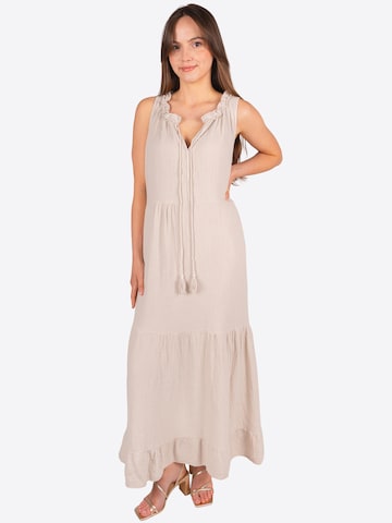 Seasons of April Zomerjurk in Beige: voorkant
