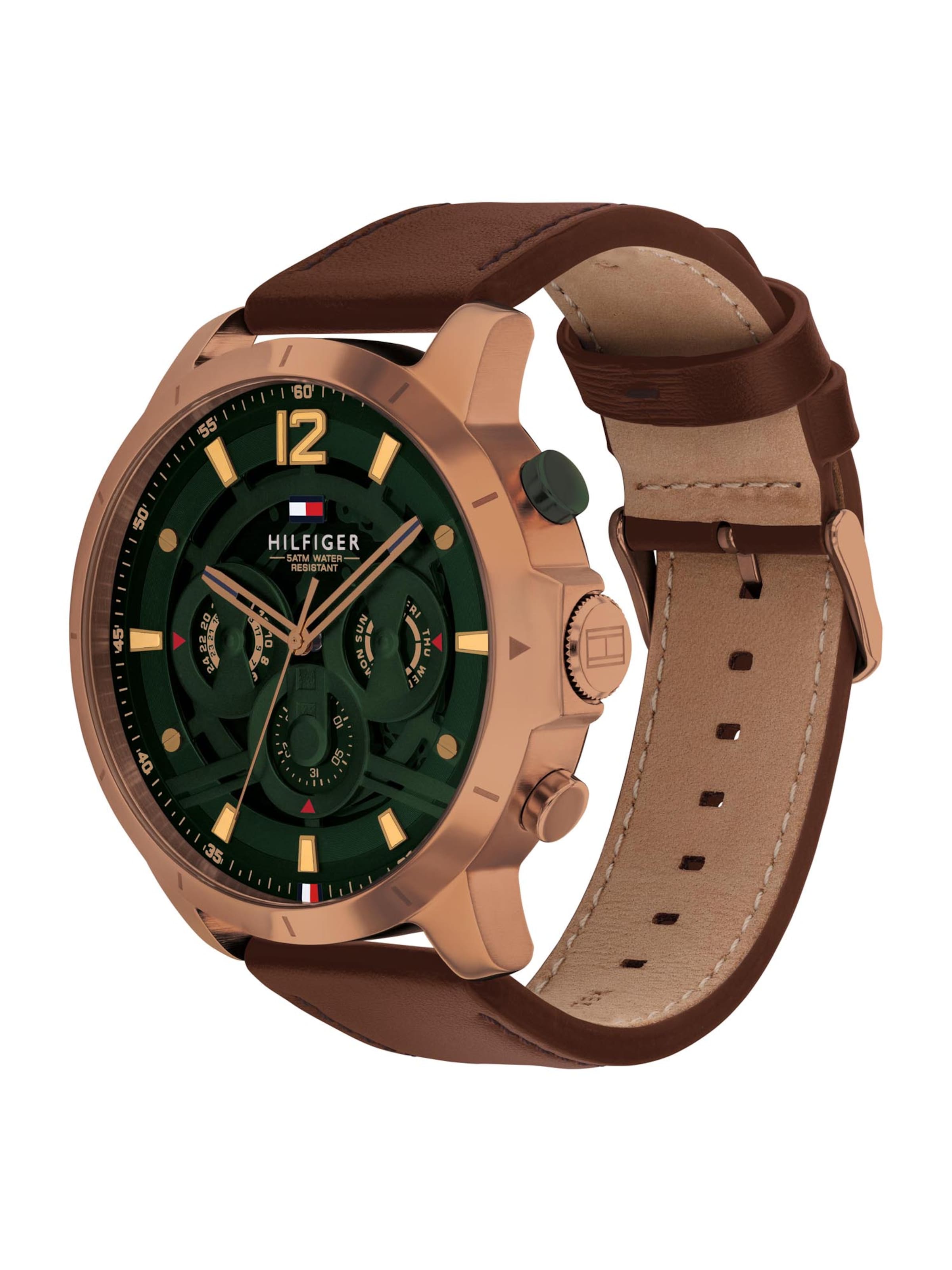 Orologio analogico 'LUCA' di TOMMY HILFIGER in marrone