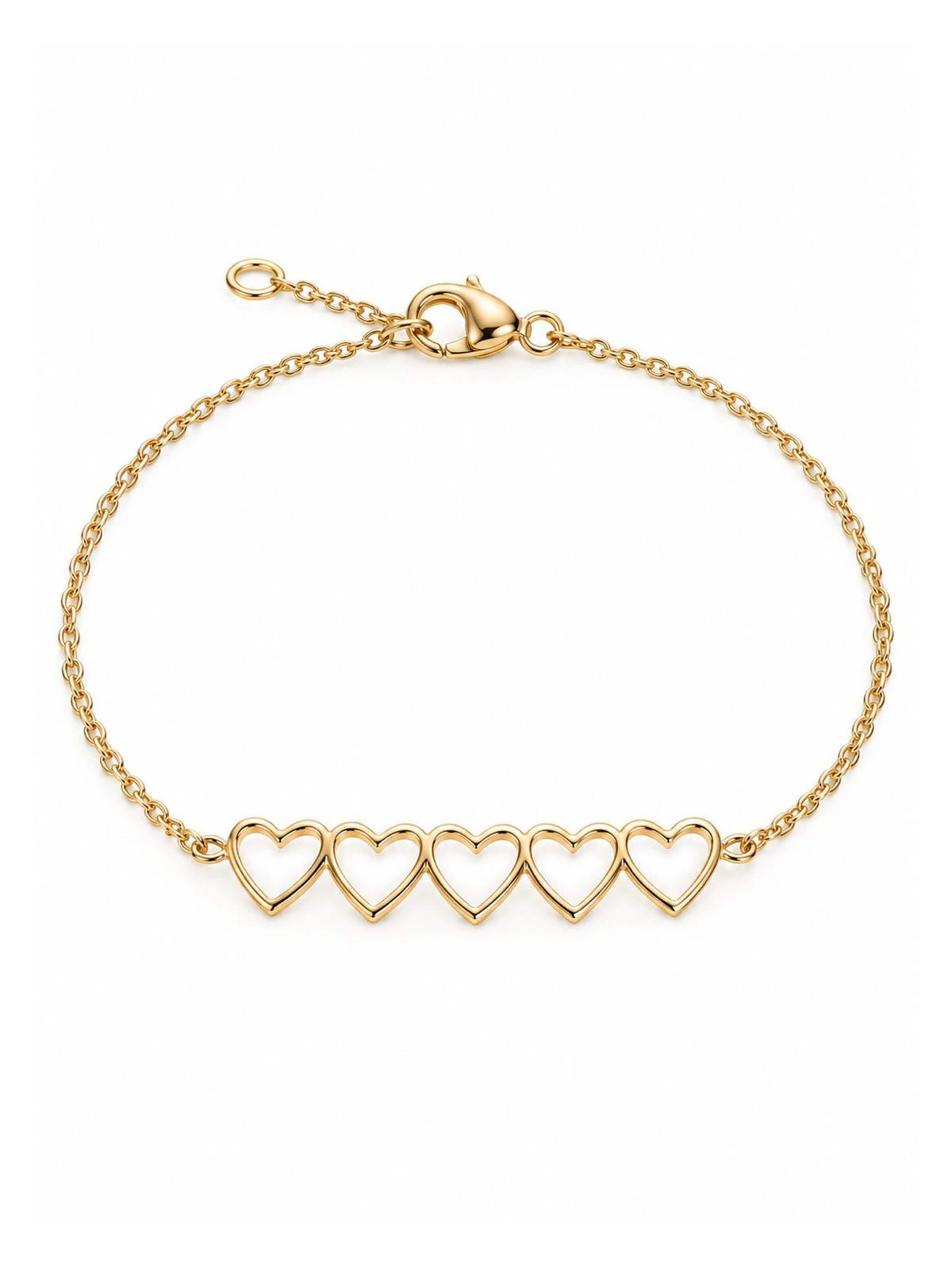 CHIVAL Armband 'Heartline'‌ in Gold: Vorderseite