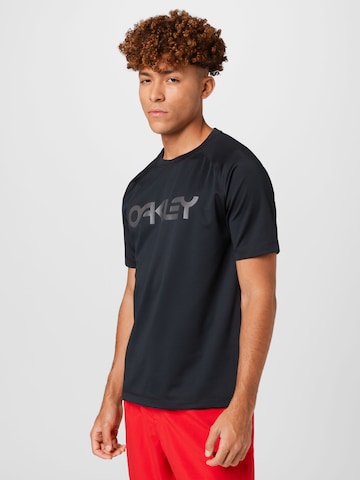 melns OAKLEY Sporta krekls 'Seal Bay': no priekšpuses