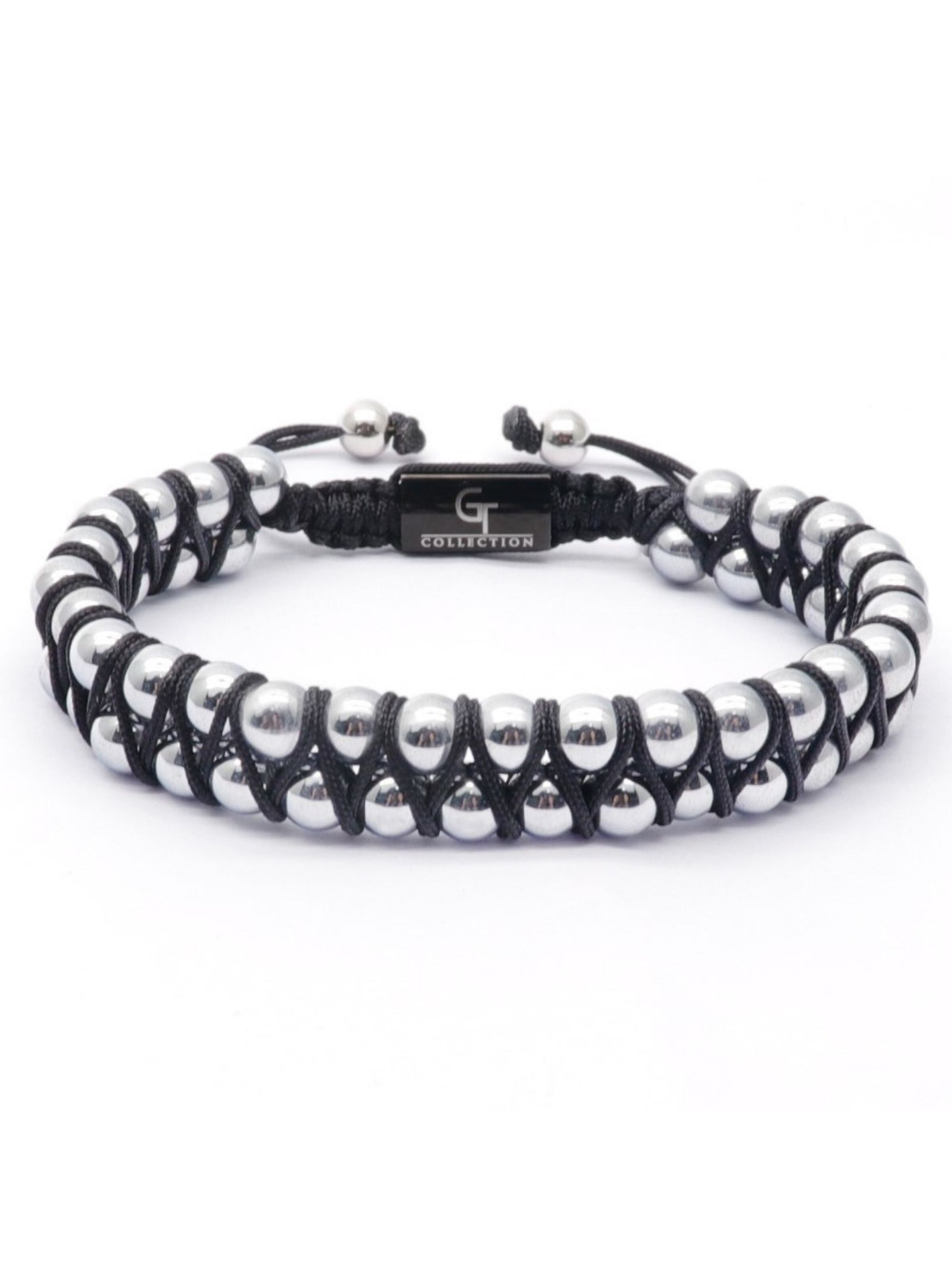 Bracelet 'Double-Bead' GT Collection en argent : devant