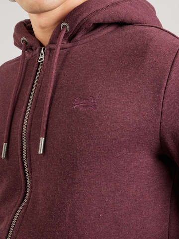 Superdry Ζακέτα φούτερ 'Essential' σε κόκκινο