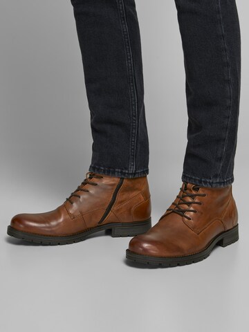 JACK & JONES Veterboots 'Worca' in Bruin