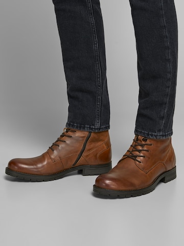 JACK & JONES Lace-Up Boots 'Worca' in Brown