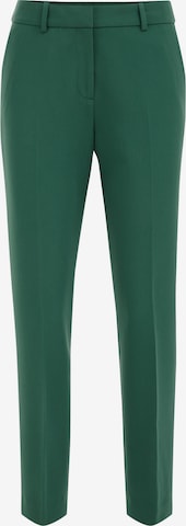 WE Fashion Slim fit Trousers in Green: front