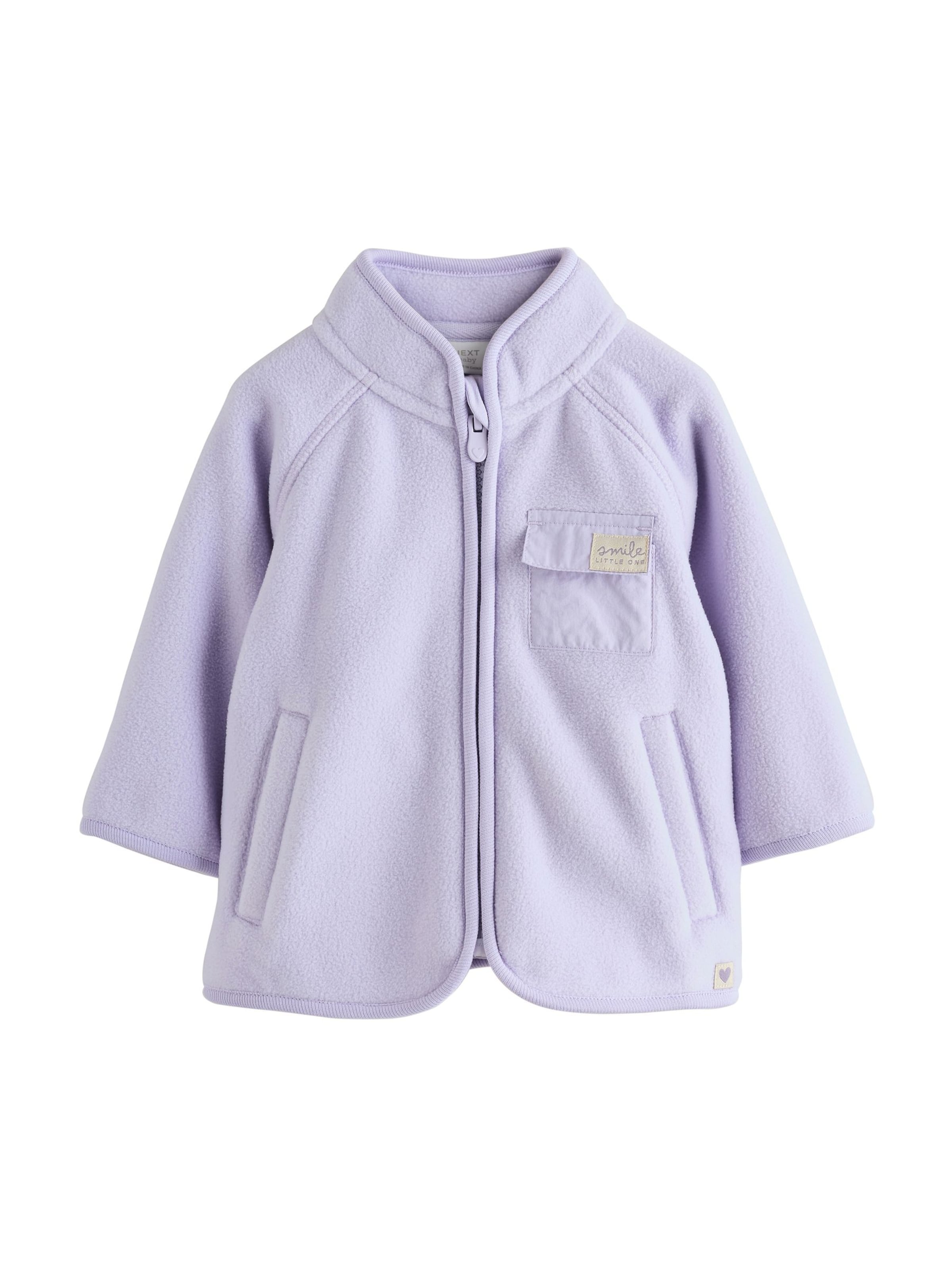 Next Fleece jacket in Purple: front
