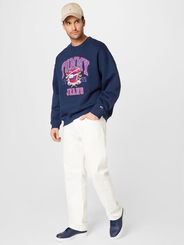 Tommy Jeans Sweatshirt 'College' i blå