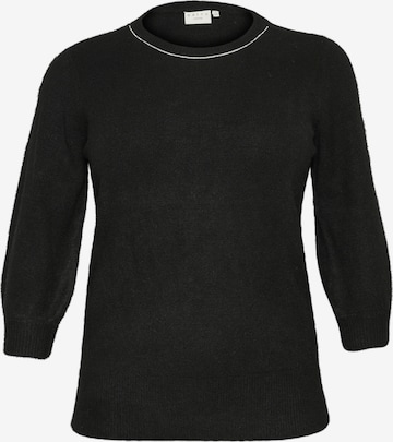 KAFFE CURVE Pullover 'KC Merida' in Schwarz: Vorderseite