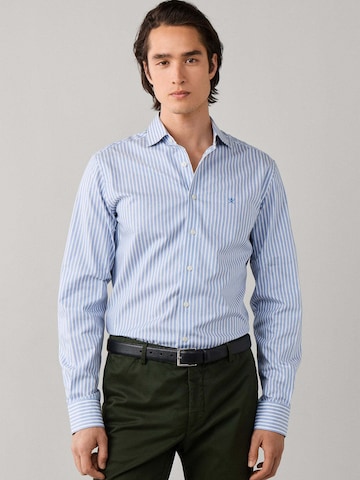Hackett London Comfort fit Button Up Shirt in Blue