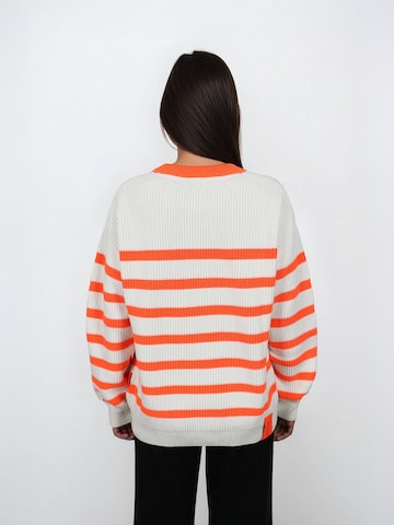 Sweat-shirt 'Verbaast' salzhaut en orange