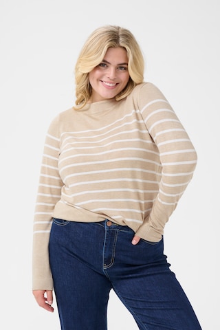 KAFFE CURVE Pullover 'Lizzy' i beige: forside