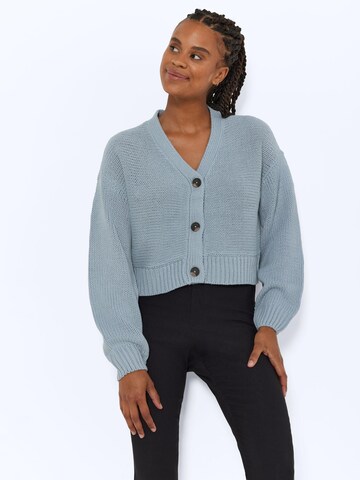 Cardigan 'Jensen' Noisy may en bleu : devant