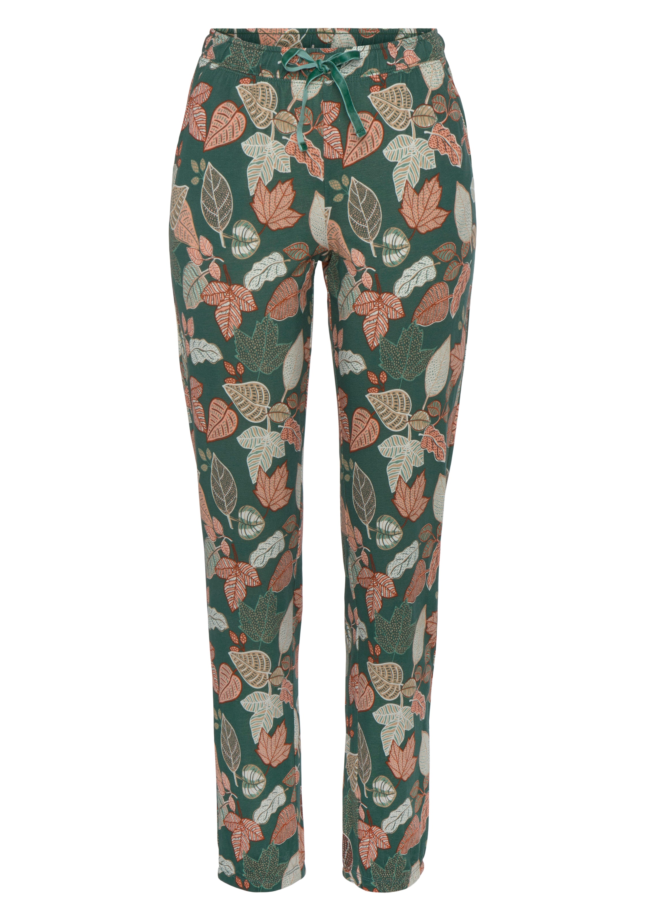 VIVANCE Pyjamahose in Grün: Vorderseite