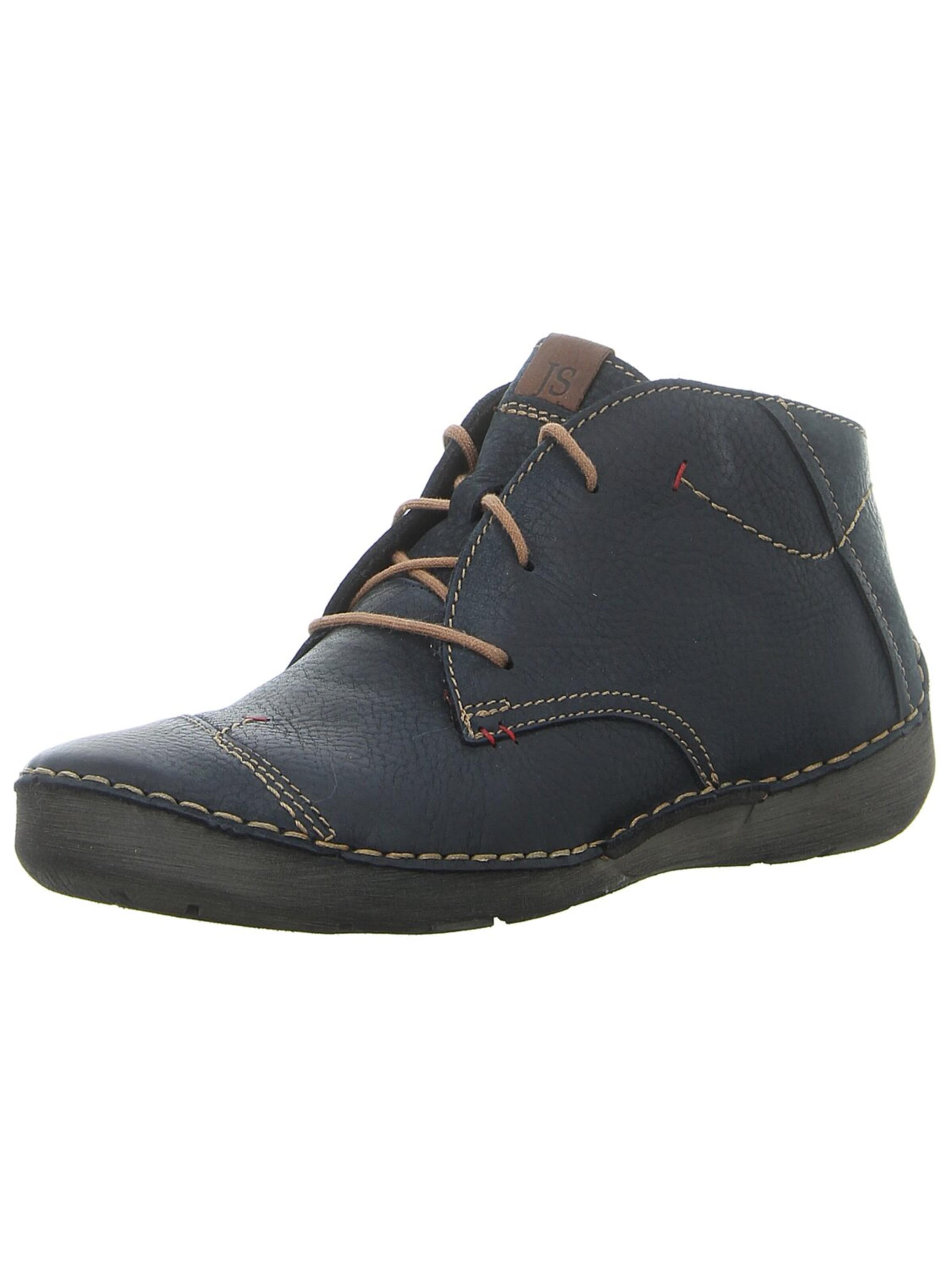 Bottines à lacets 'Schnürstiefel Damen 59690-MI796500 Echtleder in blau' JOSEF SEIBEL en bleu : devant