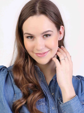 Boucles d'oreilles Lucardi en argent : devant