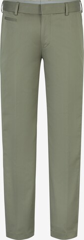 STRELLSON Slim fit Pleated Pants 'Kyle' in Green: front