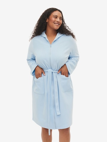 Zizzi Badjas kort 'Mlise' in Blauw: voorkant