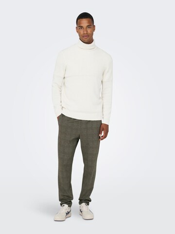 Only & Sons Tapered Hose 'Linus' in Braun