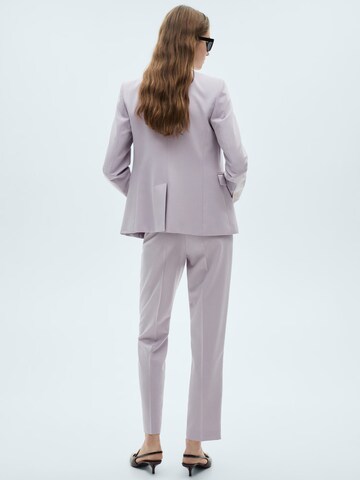 MANGO Regular Pleated Pants 'BOREAL' in Purple