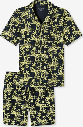 SCHIESSER Short Pajamas 'Fine Interlock' in Yellow: front