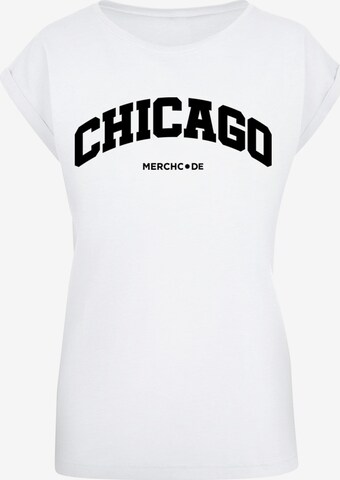 Maglietta 'Chicago' di Merchcode in bianco: frontale