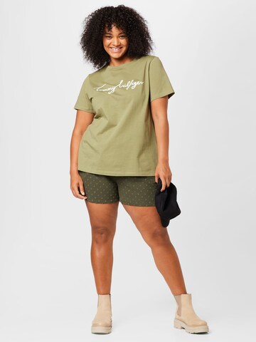 T-shirt Tommy Hilfiger Curve en vert