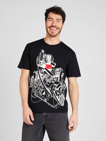 T-Shirt 'Dacifico' HUGO en noir : devant