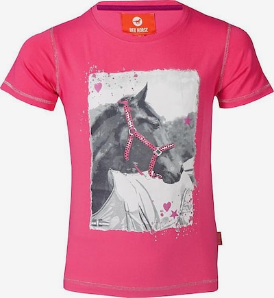 RED HORSE T-Shirt in grau / pink / weiß, Produktansicht