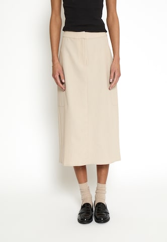 DESIRES Rok 'Eleanor ' in Beige: voorkant