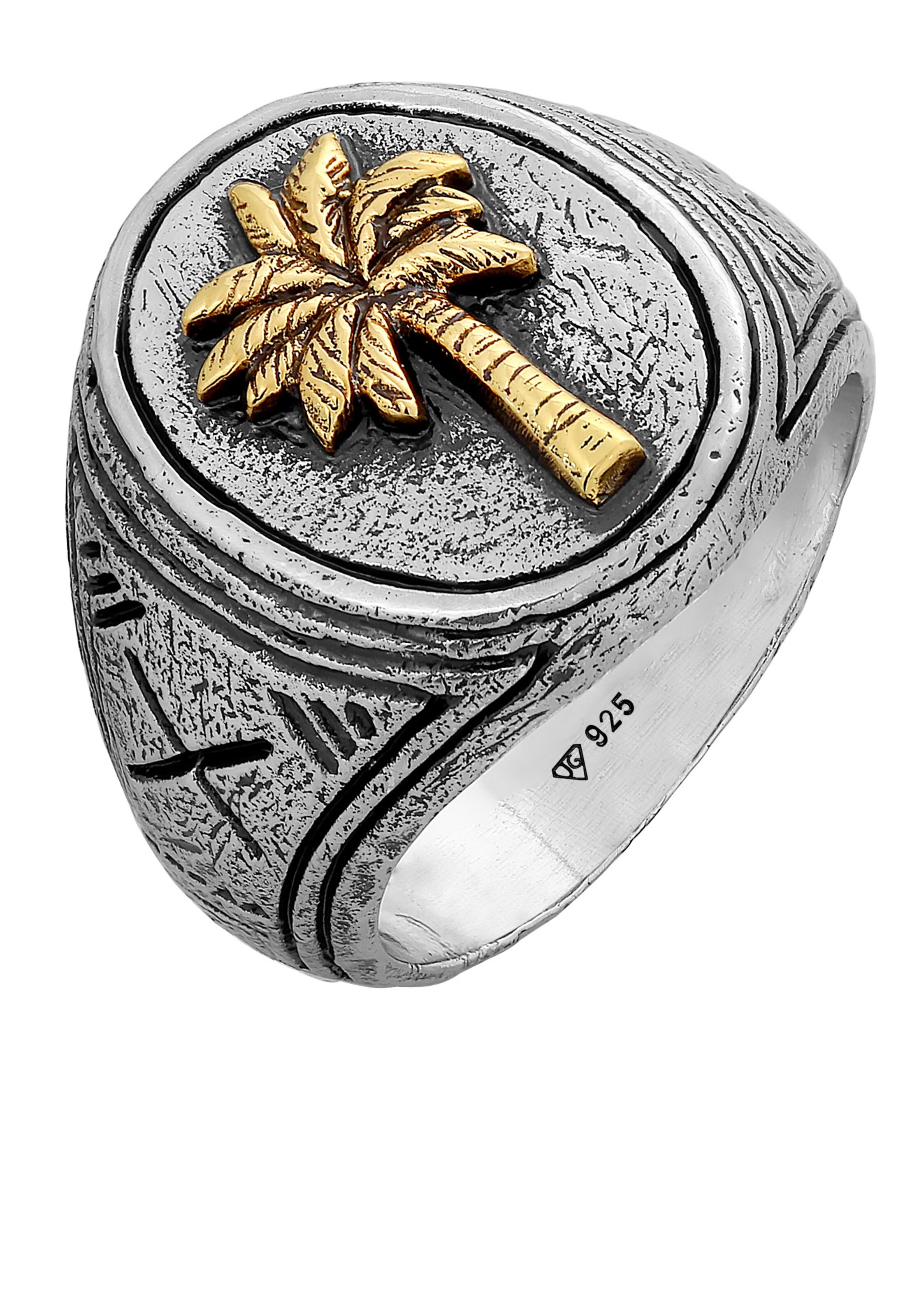 Bague 'Palmlover' Haze&Glory en argent : devant